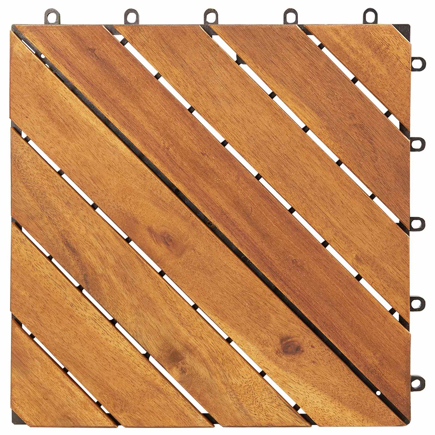 Piastrella per Decking 10 pcs Marrone 30 x 30 cm