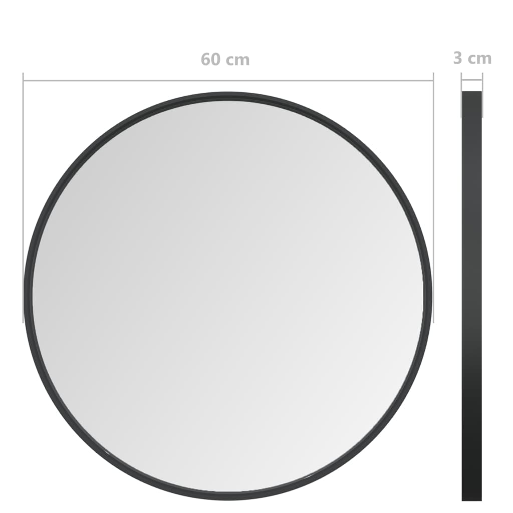 Specchio da Parete Nero 60 cm | homemem39