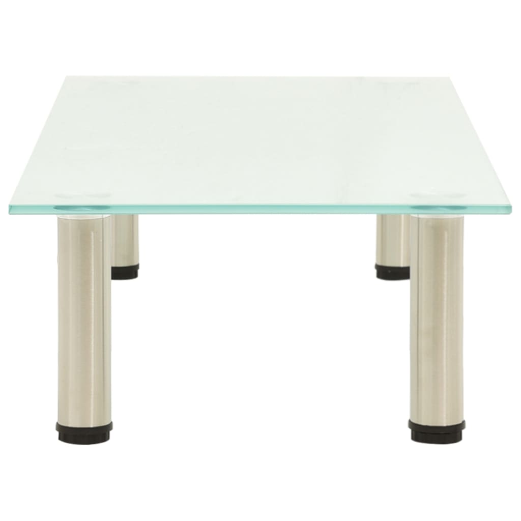 Mobile Porta TV Glassato 80x35x17 cm in Vetro Temperato