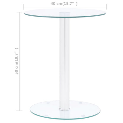 Tavolino da Salotto Trasparente 40 cm in Vetro Temperato | homemem39