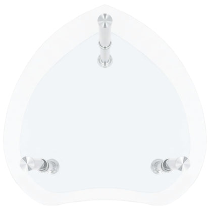 Tavolino a 2 Livelli Trasparente 38x38x50 cm in Vetro Temperato - homemem39