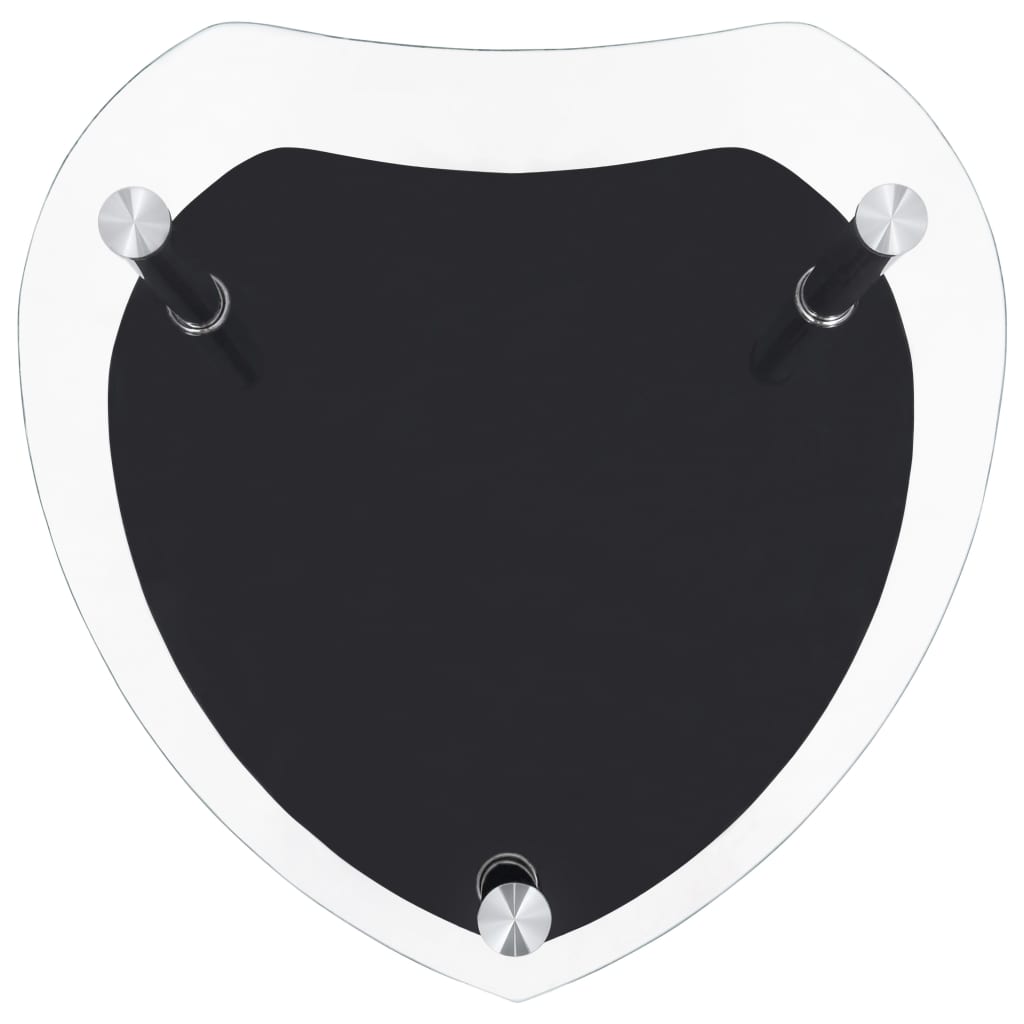 Tavolino 2 Livelli Trasparente Nero 38x38x50 cm Vetro Temperato - homemem39