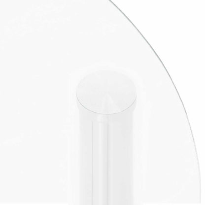 Tavolino a 2 Livelli Trasparente 38 cm in Vetro Temperato
