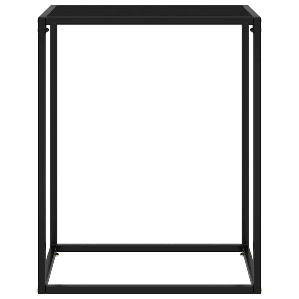 Tavolo Consolle Nero 60x35x75 cm in Vetro Temperato | homemem39