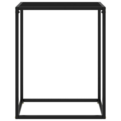 Tavolo Consolle Nero 60x35x75 cm in Vetro Temperato | homemem39