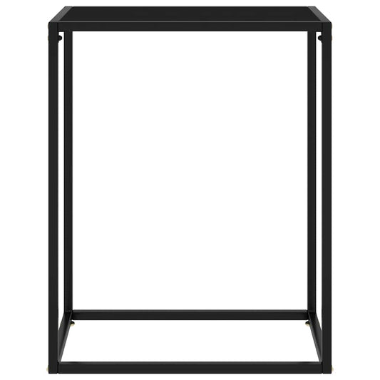 Tavolo Consolle Nero 60x35x75 cm in Vetro Temperato | homemem39