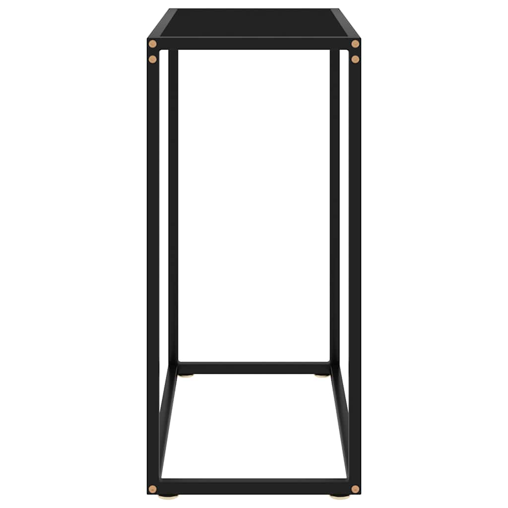 Tavolo Consolle Nero 60x35x75 cm in Vetro Temperato | homemem39