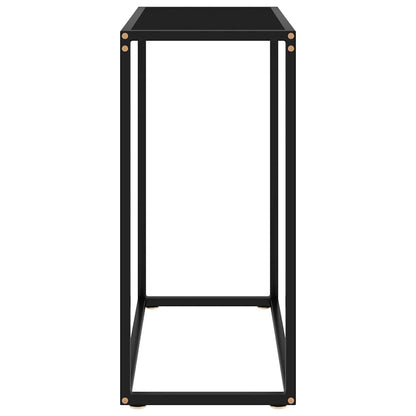Tavolo Consolle Nero 60x35x75 cm in Vetro Temperato | homemem39