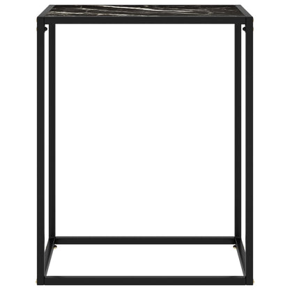 Tavolo Consolle Nero 60x35x75 cm in Vetro Temperato | homemem39