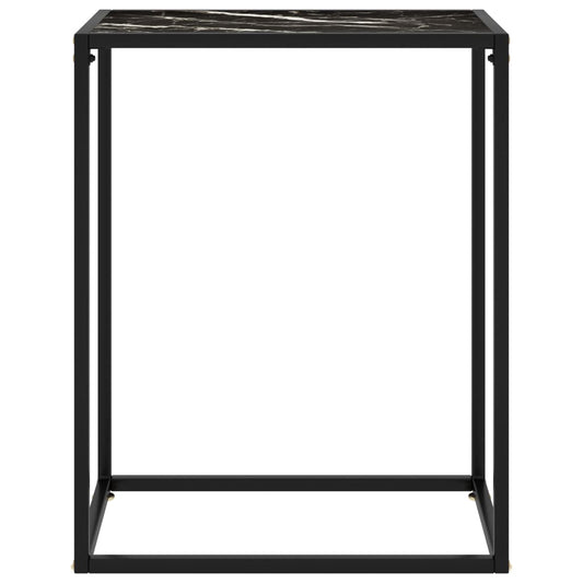 Tavolo Consolle Nero 60x35x75 cm in Vetro Temperato | homemem39