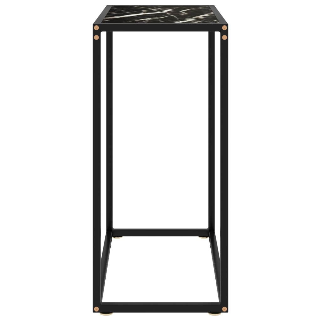 Tavolo Consolle Nero 60x35x75 cm in Vetro Temperato | homemem39