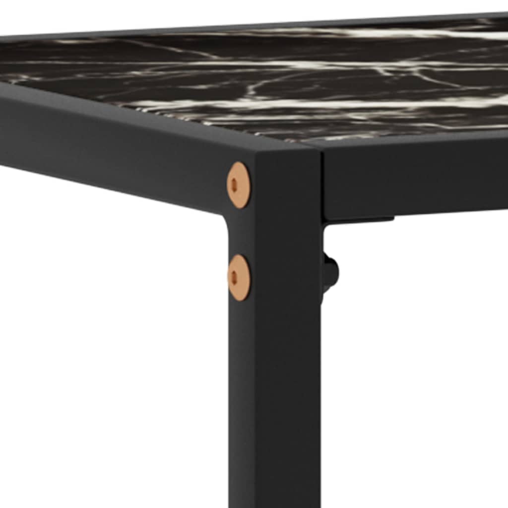 Tavolo Consolle Nero 60x35x75 cm in Vetro Temperato | homemem39