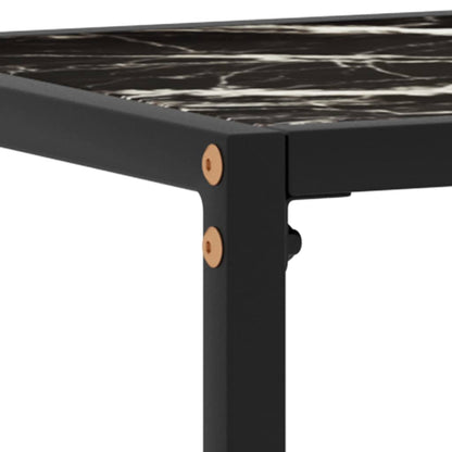 Tavolo Consolle Nero 60x35x75 cm in Vetro Temperato | homemem39