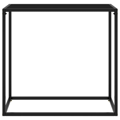 Tavolo Consolle Nero 80x35x75 cm in Vetro Temperato | homemem39
