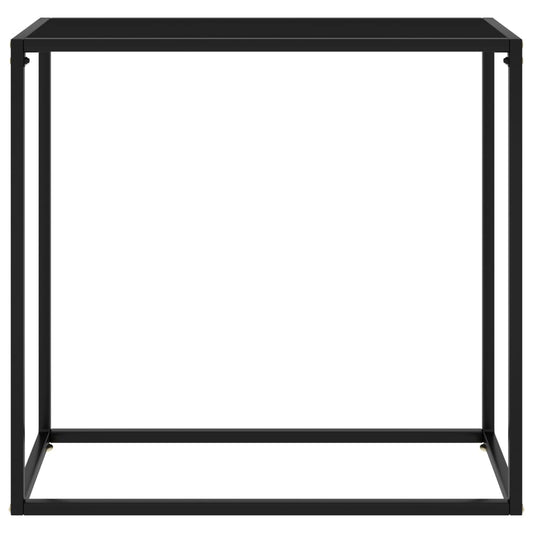 Tavolo Consolle Nero 80x35x75 cm in Vetro Temperato | homemem39