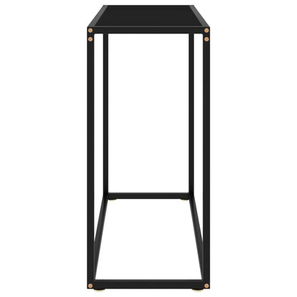 Tavolo Consolle Nero 80x35x75 cm in Vetro Temperato - homemem39