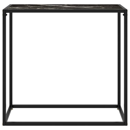 Tavolo Consolle Nero 80x35x75 cm in Vetro Temperato | homemem39