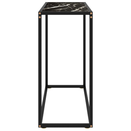 Tavolo Consolle Nero 80x35x75 cm in Vetro Temperato - homemem39