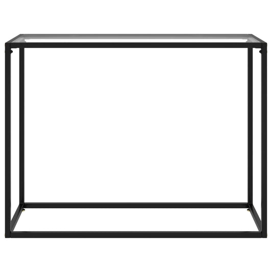 Tavolo Consolle Trasparente 100x35x75 cm in Vetro Temperato - homemem39