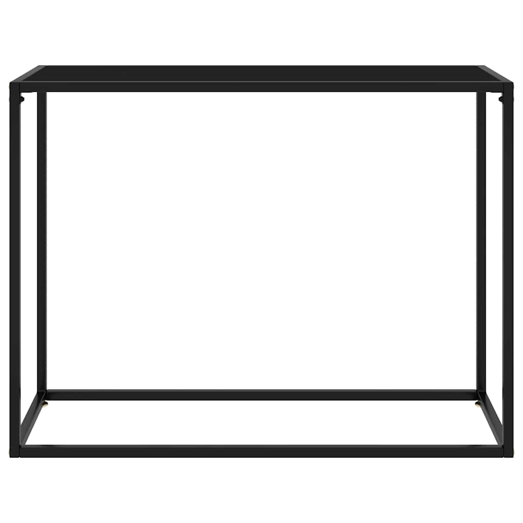 Tavolo Consolle Nero 100x35x75 cm in Vetro Temperato | homemem39