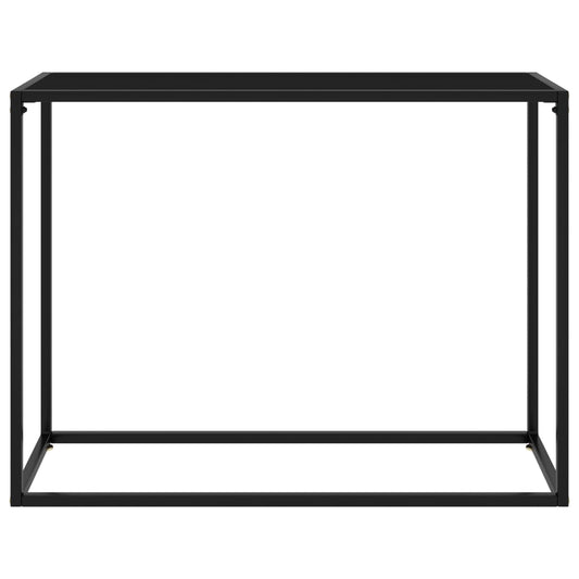Tavolo Consolle Nero 100x35x75 cm in Vetro Temperato - homemem39