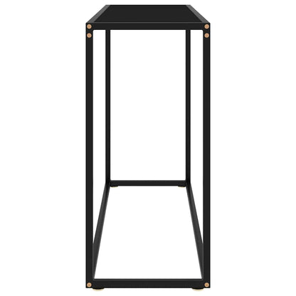 Tavolo Consolle Nero 100x35x75 cm in Vetro Temperato | homemem39