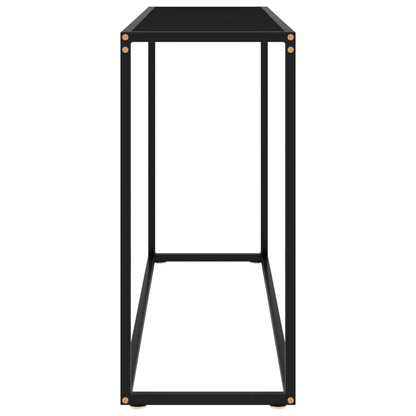 Tavolo Consolle Nero 100x35x75 cm in Vetro Temperato - homemem39