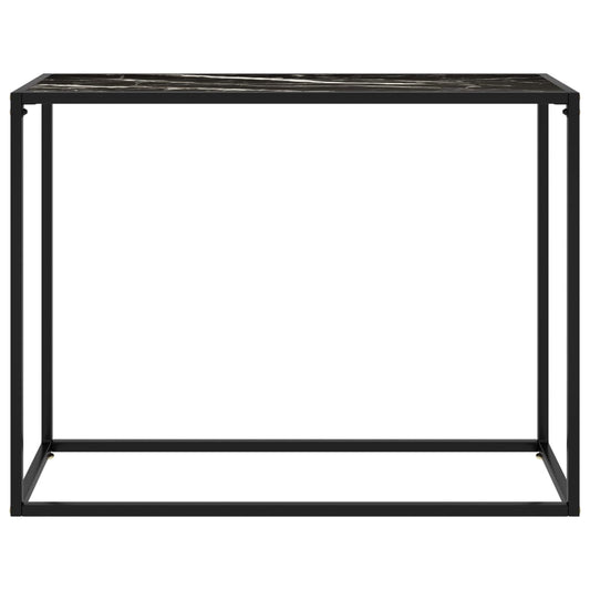 Tavolo Consolle Nero 100x35x75 cm in Vetro Temperato | homemem39