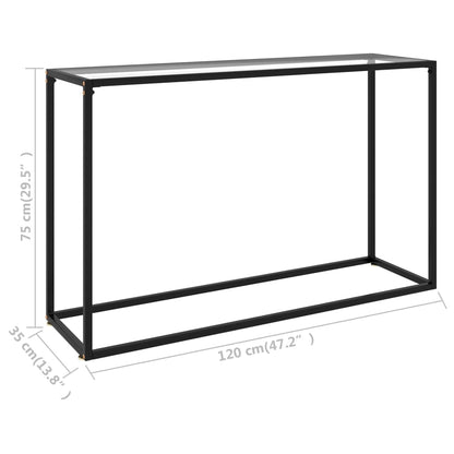 Tavolo Consolle Trasparente 120x35x75 cm in Vetro Temperato | homemem39