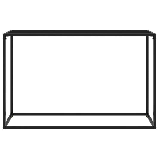 Tavolo Consolle Nero 120x35x75 cm in Vetro Temperato | homemem39