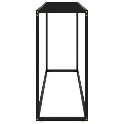 Tavolo Consolle Nero 120x35x75 cm in Vetro Temperato | homemem39