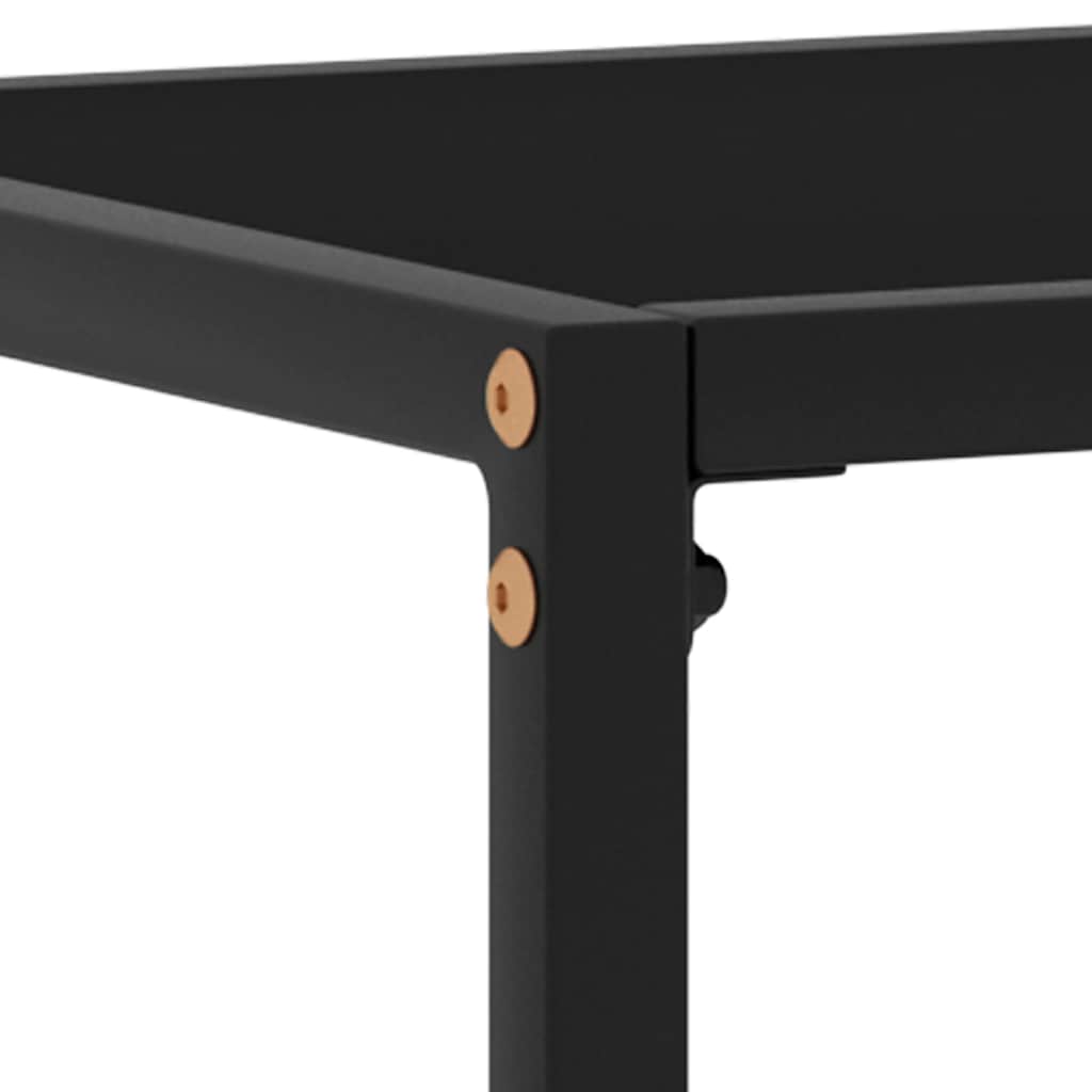 Tavolo Consolle Nero 120x35x75 cm in Vetro Temperato | homemem39