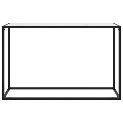 Tavolo Consolle Bianco 120x35x75 cm in Vetro Temperato | homemem39