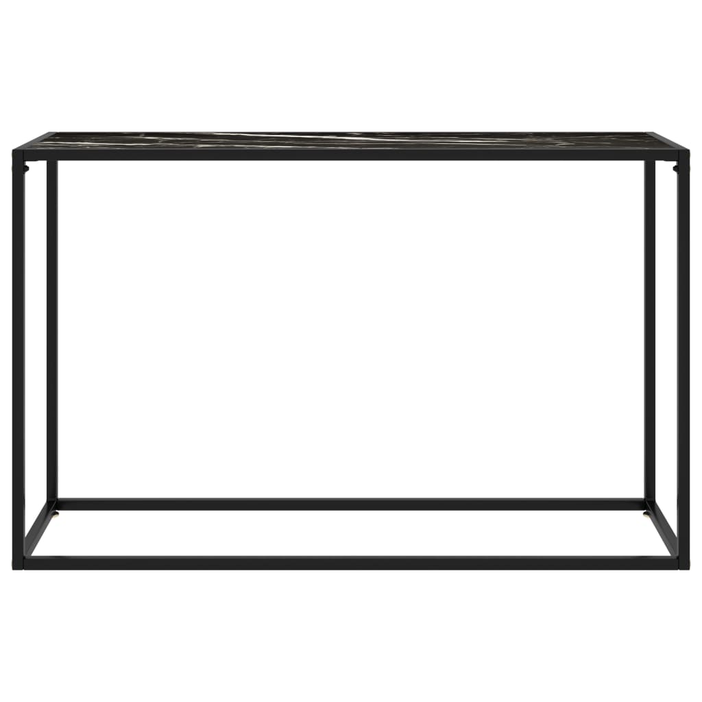 Tavolo Consolle Nero 120x35x75 cm in Vetro Temperato | homemem39