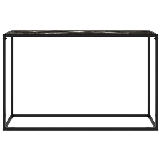 Tavolo Consolle Nero 120x35x75 cm in Vetro Temperato | homemem39