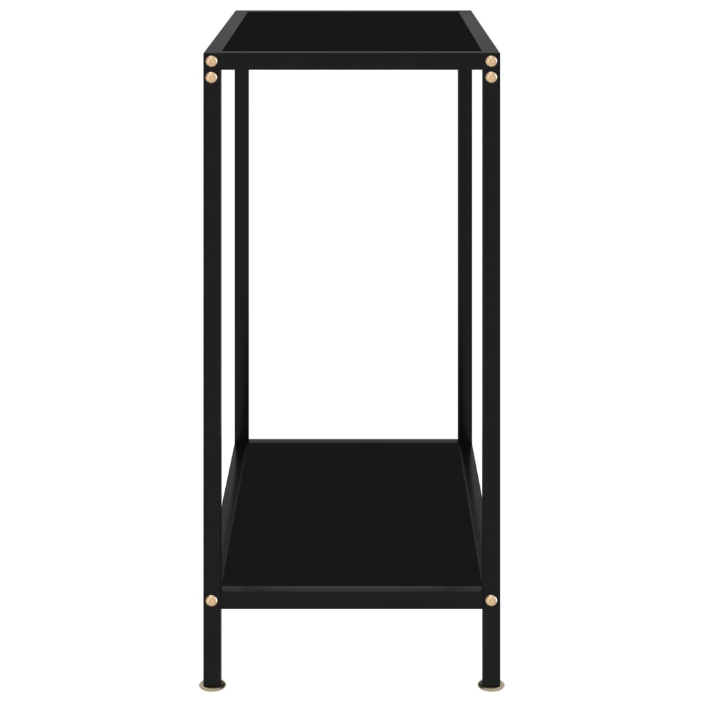 Tavolo Consolle Nero 60x35x75 cm in Vetro Temperato - homemem39
