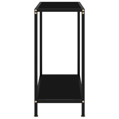 Tavolo Consolle Nero 60x35x75 cm in Vetro Temperato - homemem39