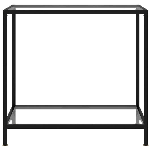 Tavolo Consolle Trasparente 80x35x75 cm in Vetro Temperato | homemem39