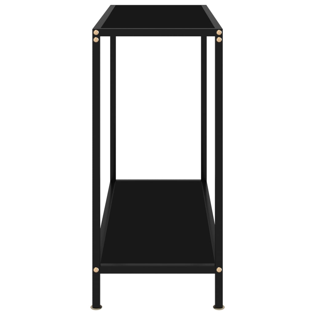 Tavolo Consolle Nero 80x35x75 cm in Vetro Temperato - homemem39