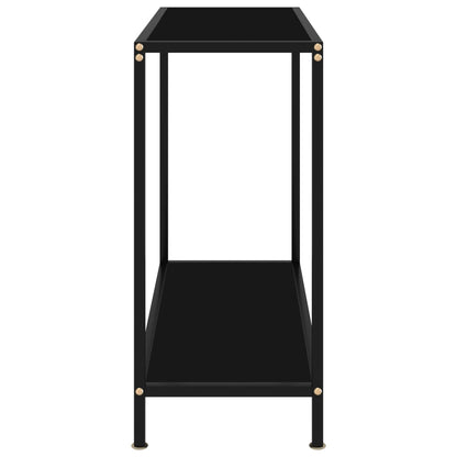 Tavolo Consolle Nero 80x35x75 cm in Vetro Temperato - homemem39