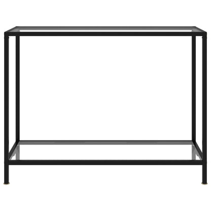 Tavolo Consolle Trasparente 100x35x75 cm in Vetro Temperato | homemem39