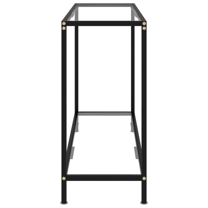 Tavolo Consolle Trasparente 100x35x75 cm in Vetro Temperato - homemem39