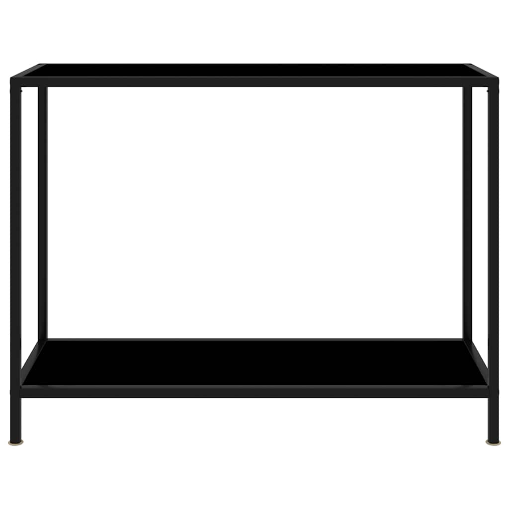 Tavolo Consolle Nero 100x35x75 cm in Vetro Temperato | homemem39