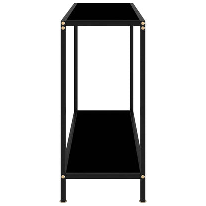 Tavolo Consolle Nero 100x35x75 cm in Vetro Temperato | homemem39