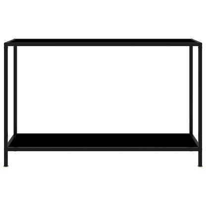 Tavolo Consolle Nero 120x35x75 cm in Vetro Temperato | homemem39