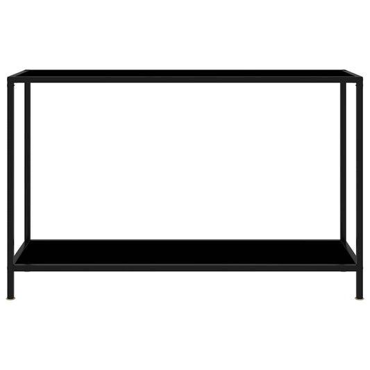 Tavolo Consolle Nero 120x35x75 cm in Vetro Temperato | homemem39