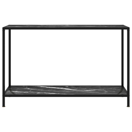 Tavolo Consolle Nero 120x35x75 cm in Vetro Temperato - homemem39