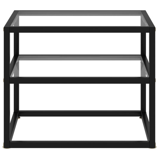 Tavolo Consolle Trasparente 50x40x40 cm in Vetro Temperato | homemem39