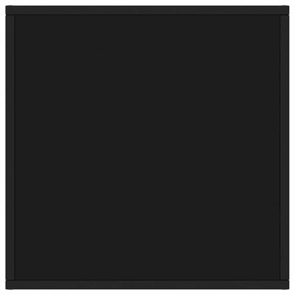 Tavolino da Salotto Nero con Vetro Nero 60x60x35 cm | homemem39
