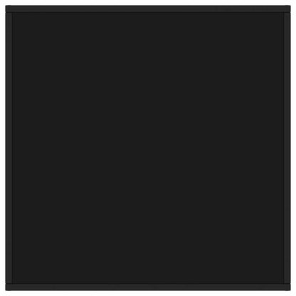 Tavolino da Salotto Nero con Vetro Nero 80x80x35 cm | homemem39